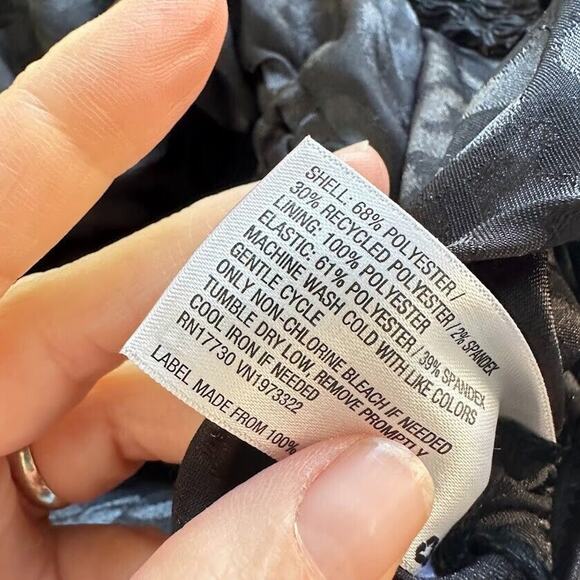 Wild Fable Women's Size Medium Black Satin Sleeveless Leopard Side Bodycon Dress - Picture 9 of 9